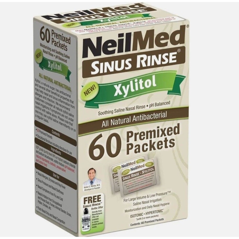 NeilMed Sinus Rinse Xylitol Refill Packets 60 Ct